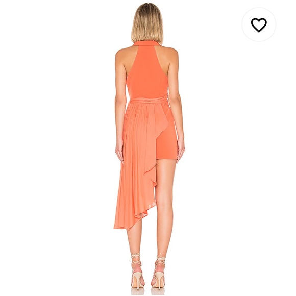 Omri Mini Dress in Poppy Orange - Picture 3 of 5